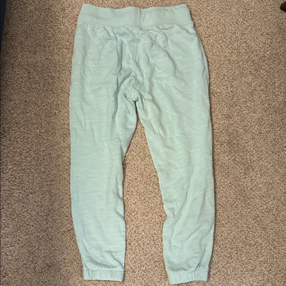 J. Crew Women's Light Mint and Navy Drawstring Joggers - Picture 7 of 7